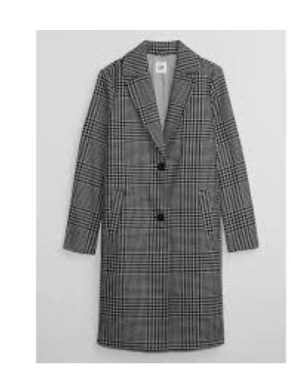 Gap Glen Plaid Longline Coat